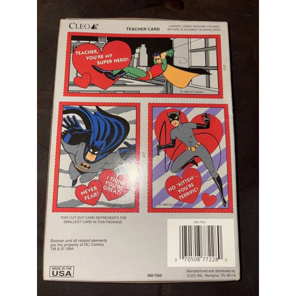 Vintage Batman DC Comics 1994 Valentines Sealed Box